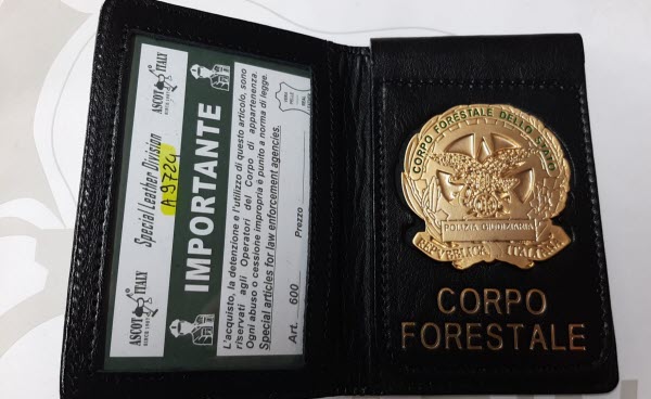 Portafoglio con placca CORPO FORESTALE DELLO STATO 600CF