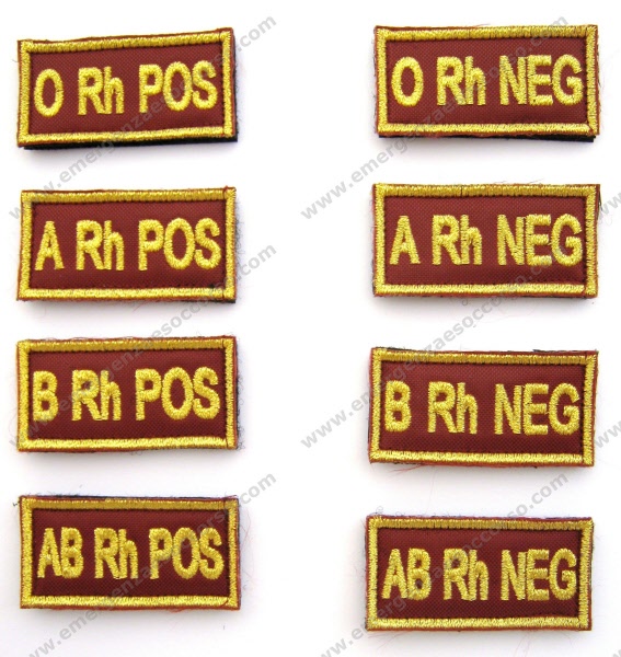 Parche Grupo Sanguíneo O Marrón Sobre Beige De La Marca DMB - Foto 4