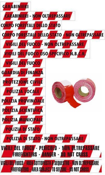 Nastro Segnaletico Rosso/Bianco 48mm X 100m - Per Zone Pericolose, Polietilene Non Adesivo - Foto 14